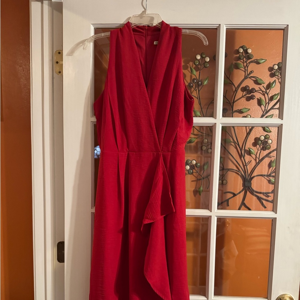 Cato Asymmetrical Scarlet Dress